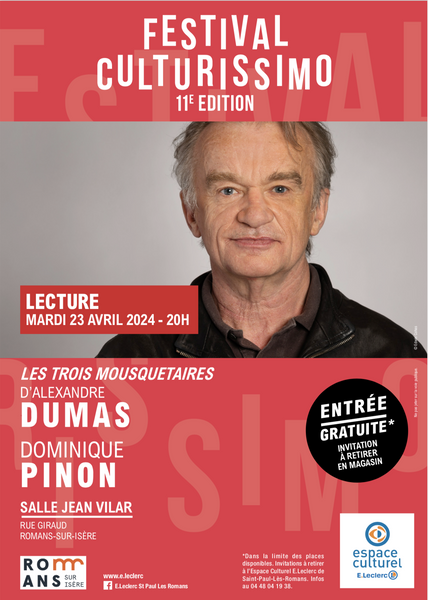 Lecture de Dominique Pinon – Festival Culturissimo