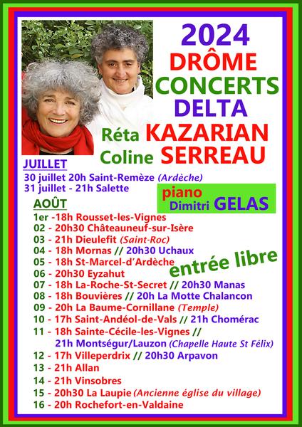 Concert Delta – Coline Serreau/Réta Kazarian