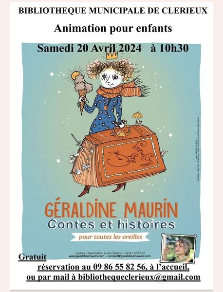 Animations pour enfants : Géraldine Maurin -contes et histoires