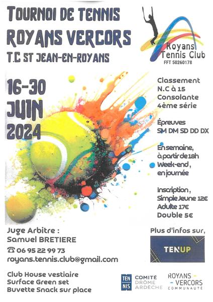 Tournoi de tennis Royans-Vercors