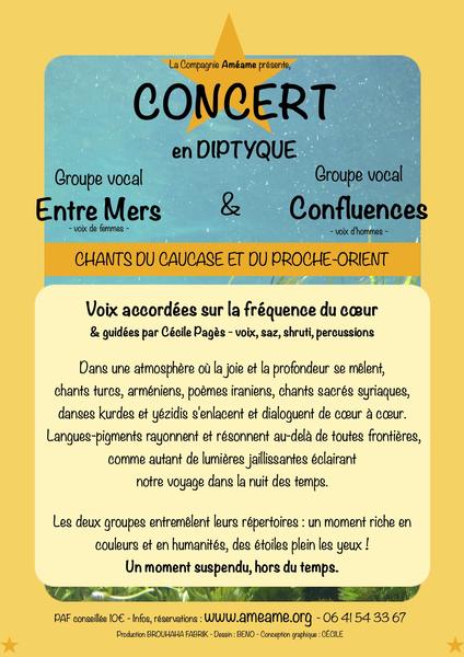 Concert en diptyque – Groupes vocaux Entre Mers et Confluences