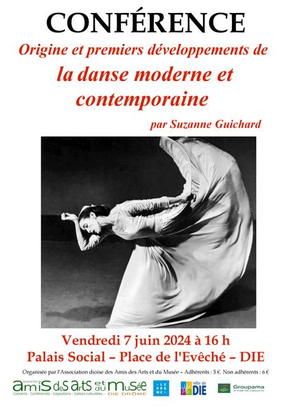 Conférence- Origine et Premiers Développements de la Danse Moderne et Contemporaine