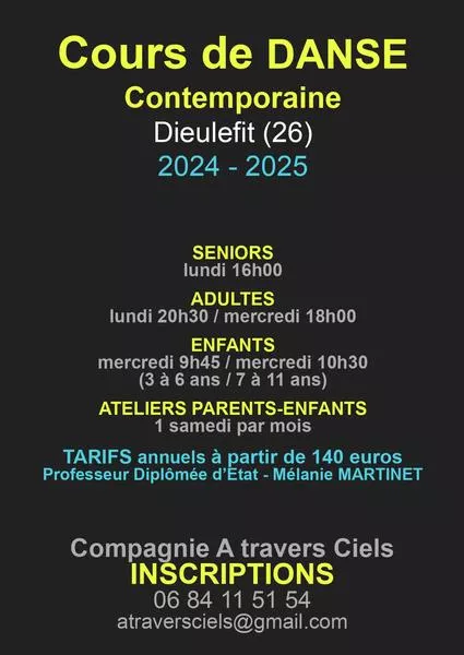COURS de DANSE contemporaine _ Dieulefit / septembre 2024