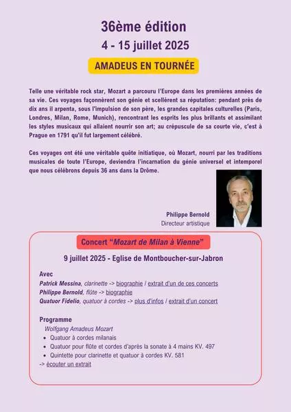 Festival Mozart dans la Drôme