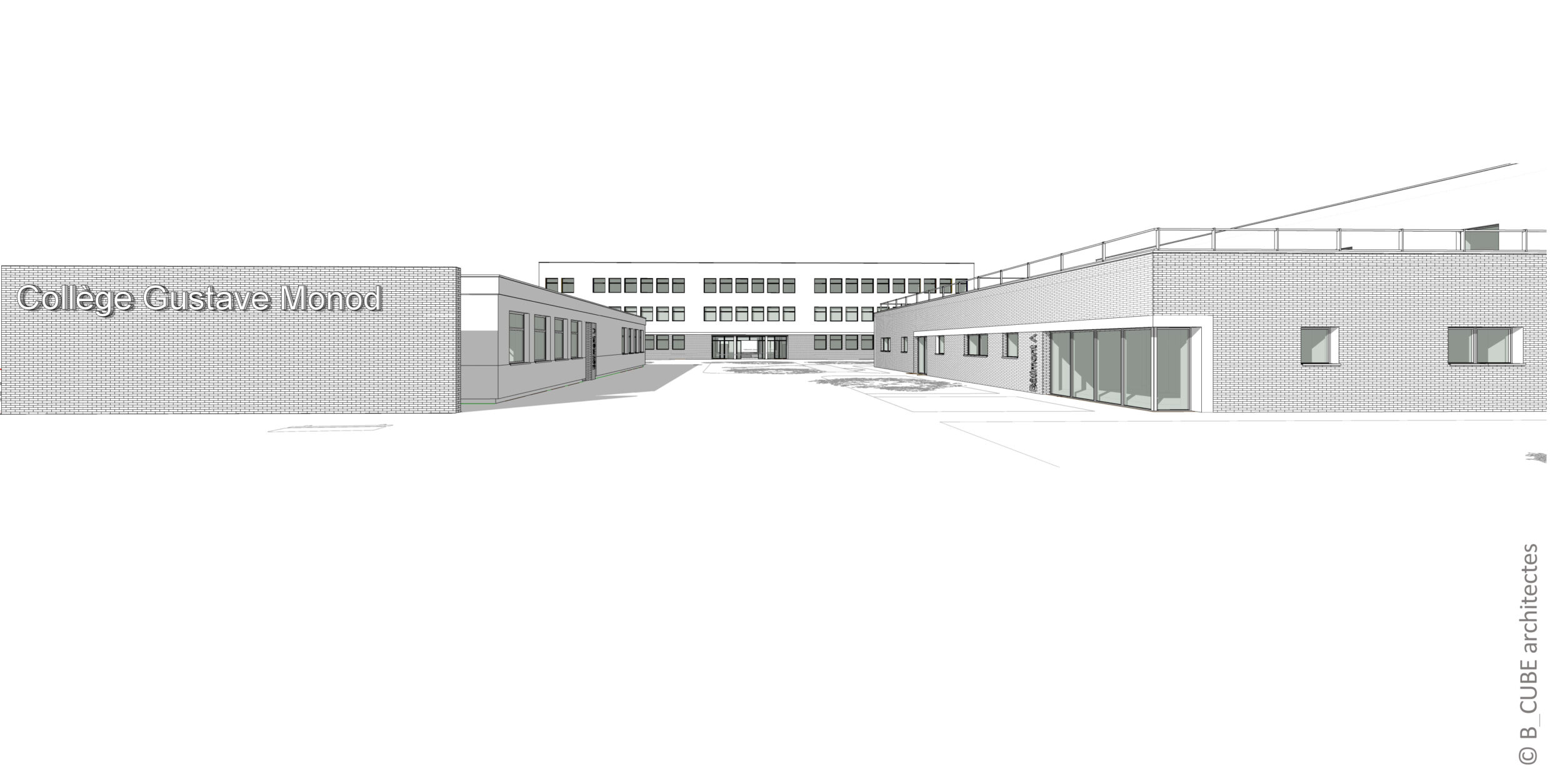 Image projet architectural du collège Gustave Monod