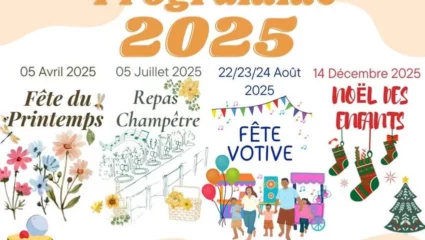 Programme 2025 du comité des fêtes de Saint-Gervais-sur-Roubion