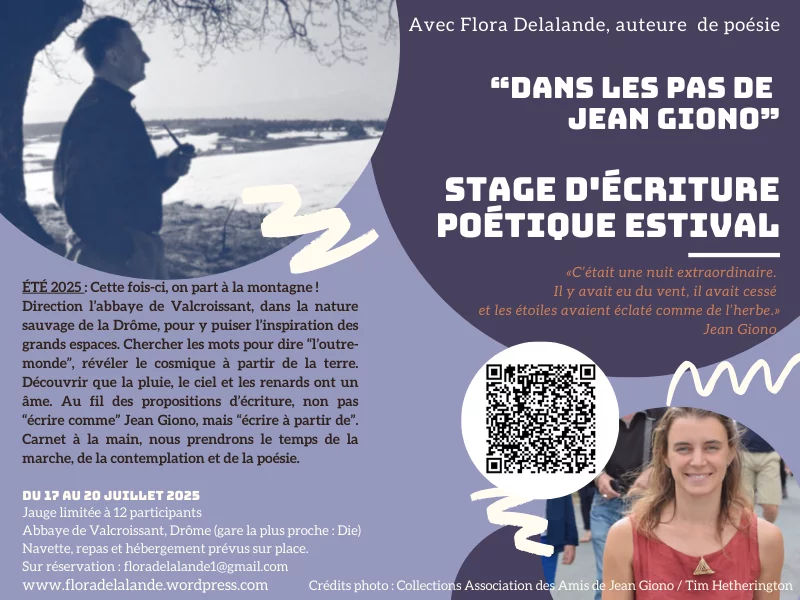 Stage d’écriture poétique à l’Abbaye de Valcroissant