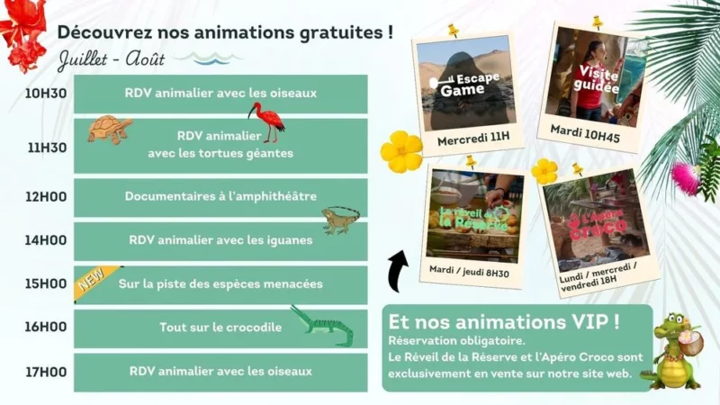 Animations VIP à la ferme aux crocodiles