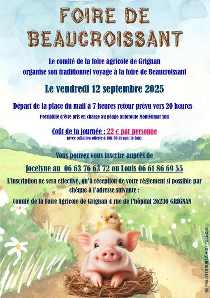 Visite de la foire de Beaucroissant