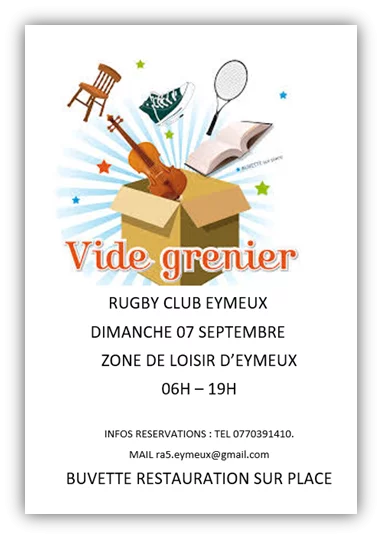 Vide grenier du RC Eymeux
