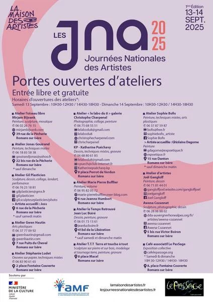 Journée Nationale des Artistes : Portes ouvertes ateliers d’artistes – Exposition collective