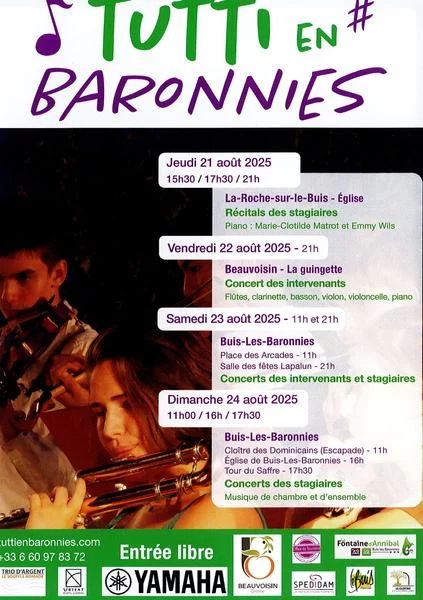 Concerts des stagiaires – Tutti en baronnies