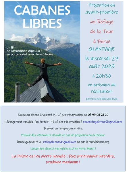 Projection – Cabanes libres
