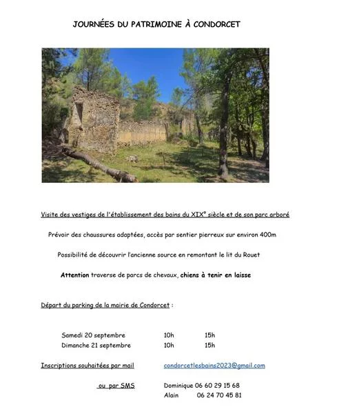 Visite des vestiges des bains de Condorcet
