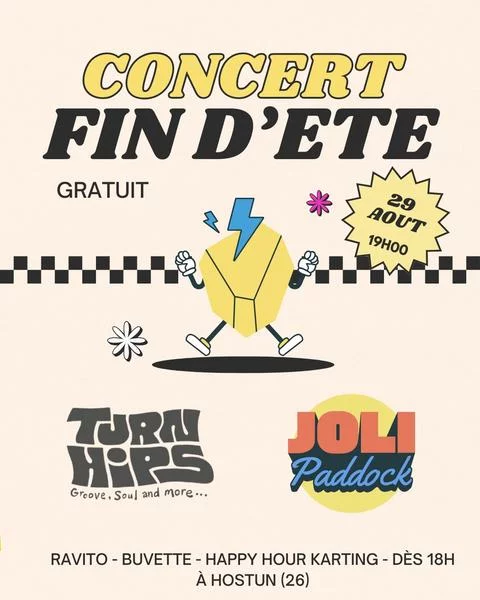 Concert de fin d’été avec » Turin Hips » en live
