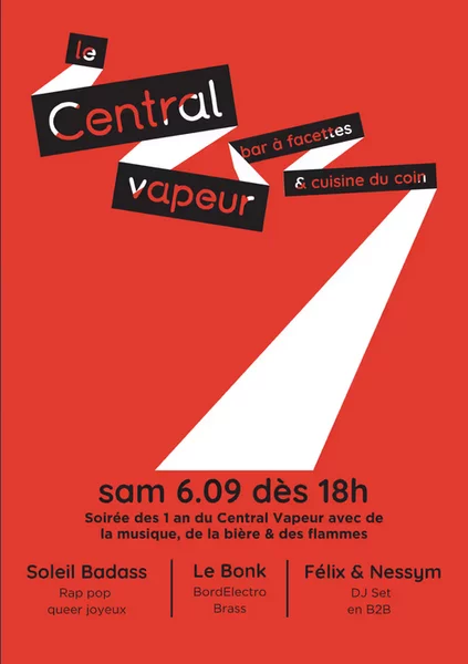Concerts soirée anniversaire des 1 an du Central Vapeur
