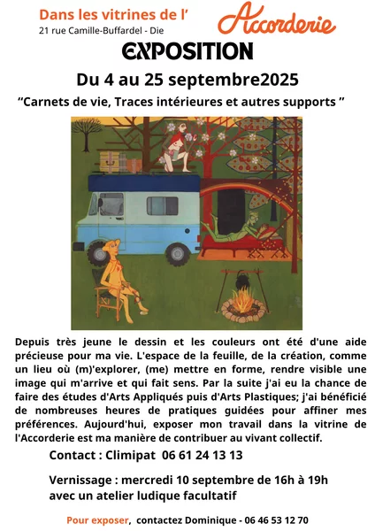 Exposition – Carnets de vie, traces intérieures et autres supports