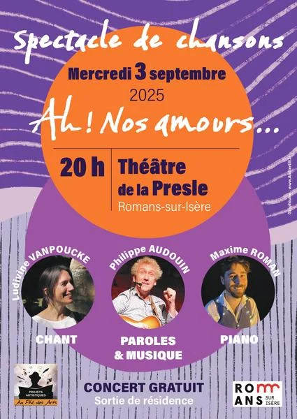 Spectacle de chansons – Ah! Nos amours