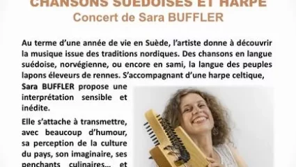 Chansons suédoises et harpe celtique : Concert de Sara BUFFLER