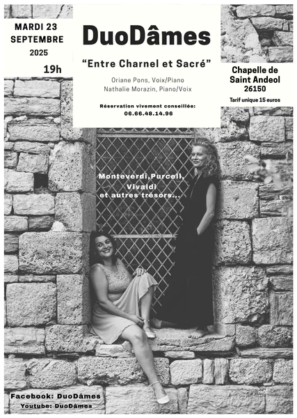 Concert musique sacrée – DuoDâmes – Entre Charnel et sacré »