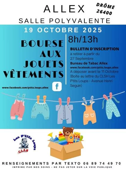 Bourse aux jouets et vêtements