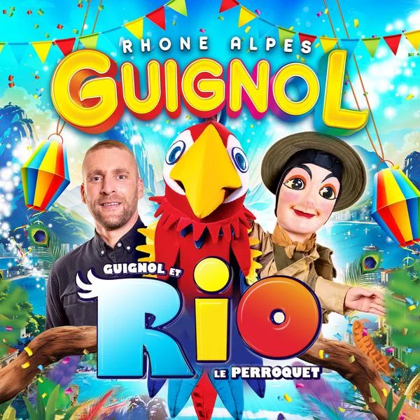 Guignol et Rio le majestueux perroquet