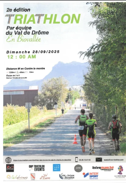 Triathlon par équipe du Val de Drôme en Biovallée