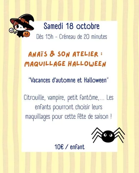 Anais et son Atelier maquillage Halloween