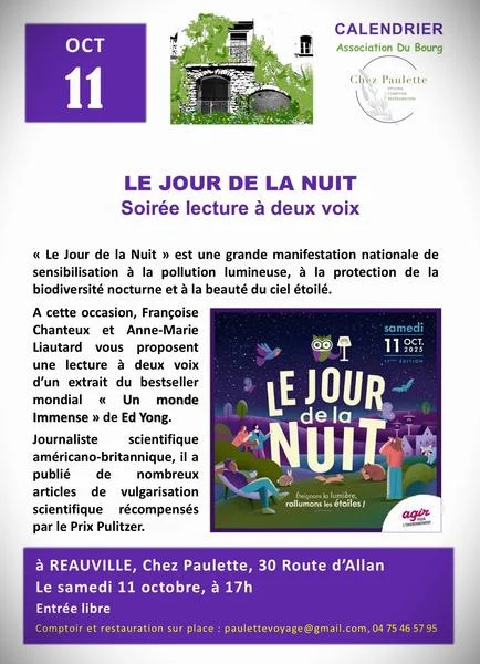 Soirée lecture à deux voix
