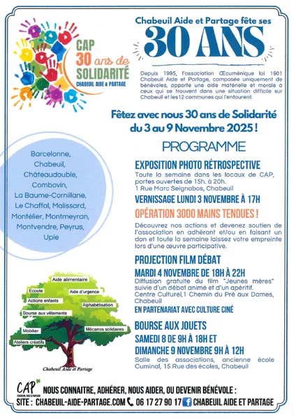 Exposition : rétrospective photo Chabeuil Aide et Partage
