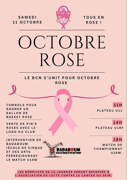 Octobre Rose du Basket Club Nyonsais