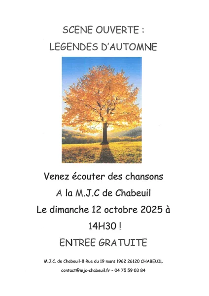 Scène ouverte : Légendes d’automne
