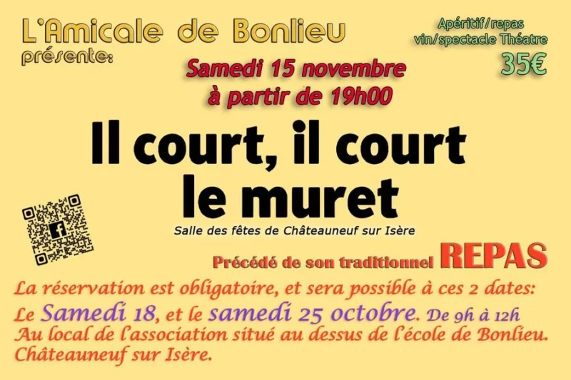 Soirée Théâtrale et repas – Amicale de Bonlieu