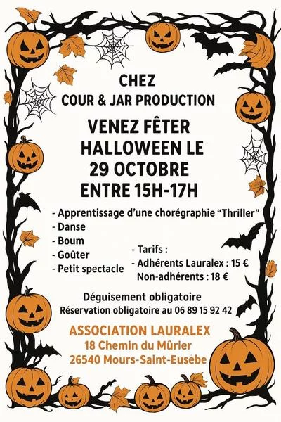 Halloween avec Lauralex (7-12 ans) chez Cour & Jar Production