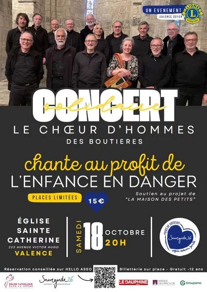 Concert solidaire du Choeur d’hommes des Boutières