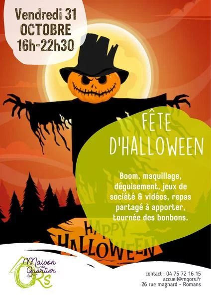 Fête d’Halloween – Maison de Quartier des Ors