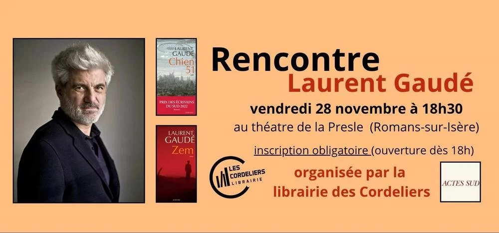 Rencontre avec l’écrivain Laurent Gaudé