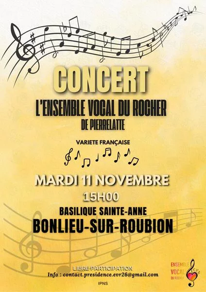 Concert de l’ensemble vocal du rocher