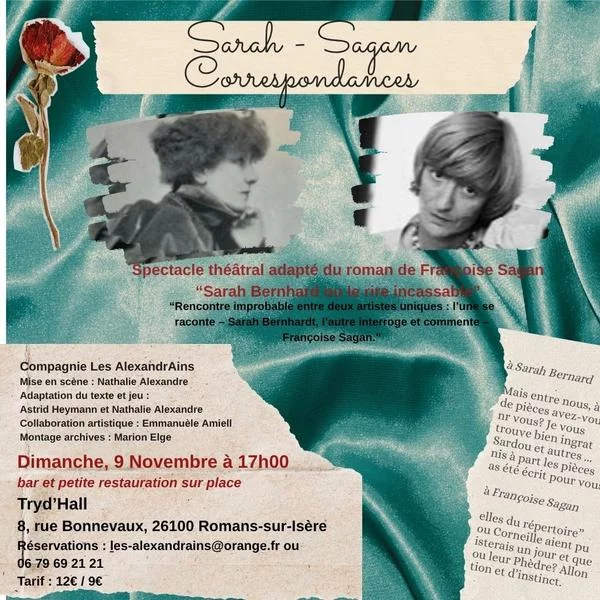 Spectacle Sarah-Sagan Correspondances – Compagnie les Alexandr’ains