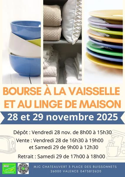 Bourse à la vaisselle et linge de maison