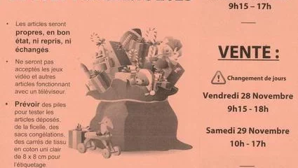 Bourse aux jouets, skis