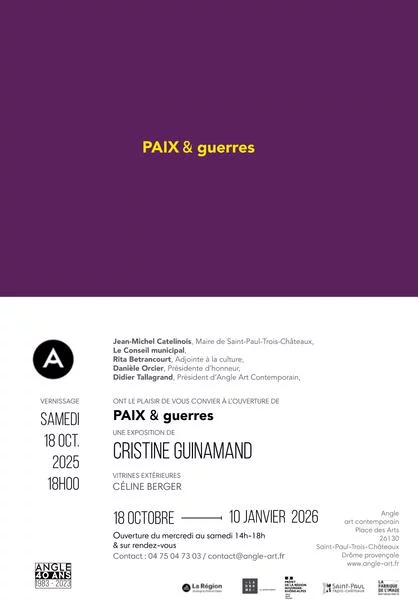 Exposition de Cristine Guinamand : « PAIX et guerres »