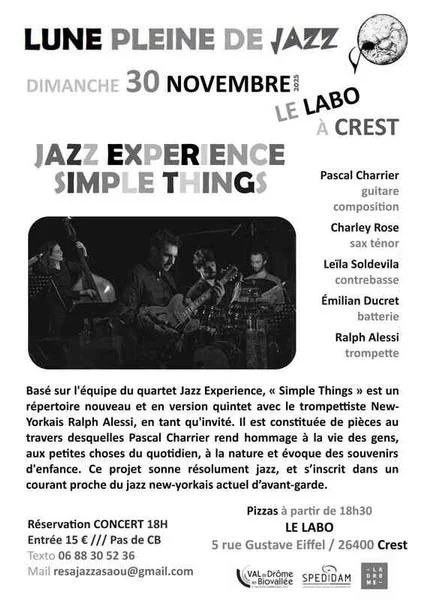 La Lune sera pleine de jazz – Pascal Charrier 4tet  et ses invités