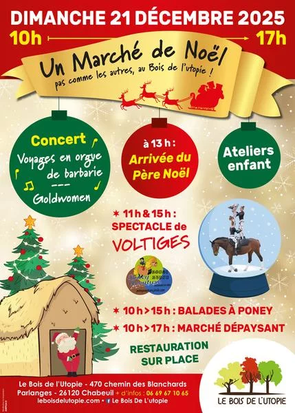 Marché de Noël pas comme les autres, au Bois de l’Utopie !