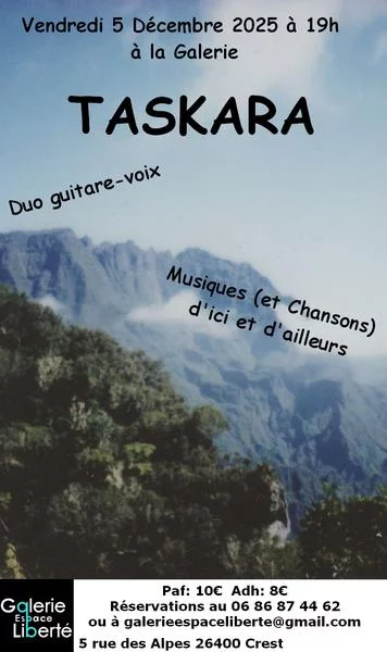 Concert Taskara – duo guitare et voix