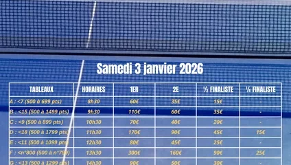 Tournoi national B de tennis de table