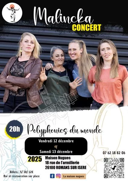 Concert : Malinka (Polyphonies du Monde)