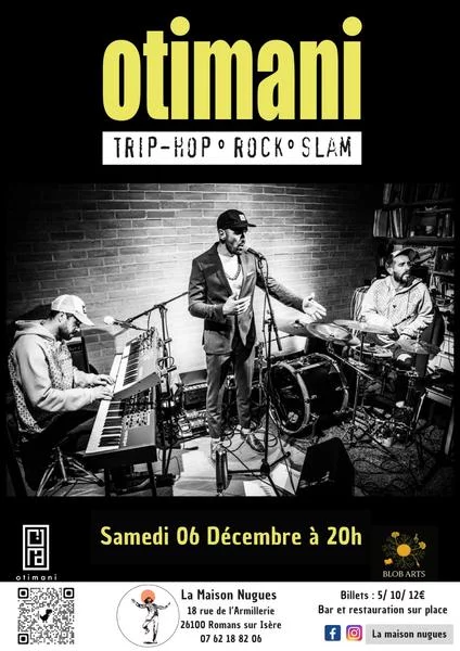 Concert : Otimani Trio (Trip-Hop Rock Slam)