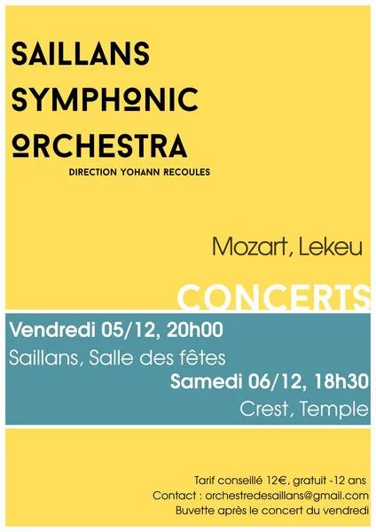 Concert du « Saillans Symphonic Orchestra »