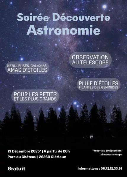 Soirée découverte astronomie